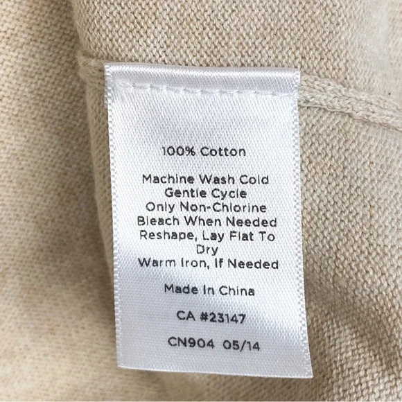 Talbots Womens 100% Cotton Fox Novelty Sweater L Tan Preppy Twee Crewneck - Picture 8 of 8